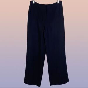 ANNE KLEIN navy 100% Virgin wool, flat front, straight leg pants in size 8. EUC